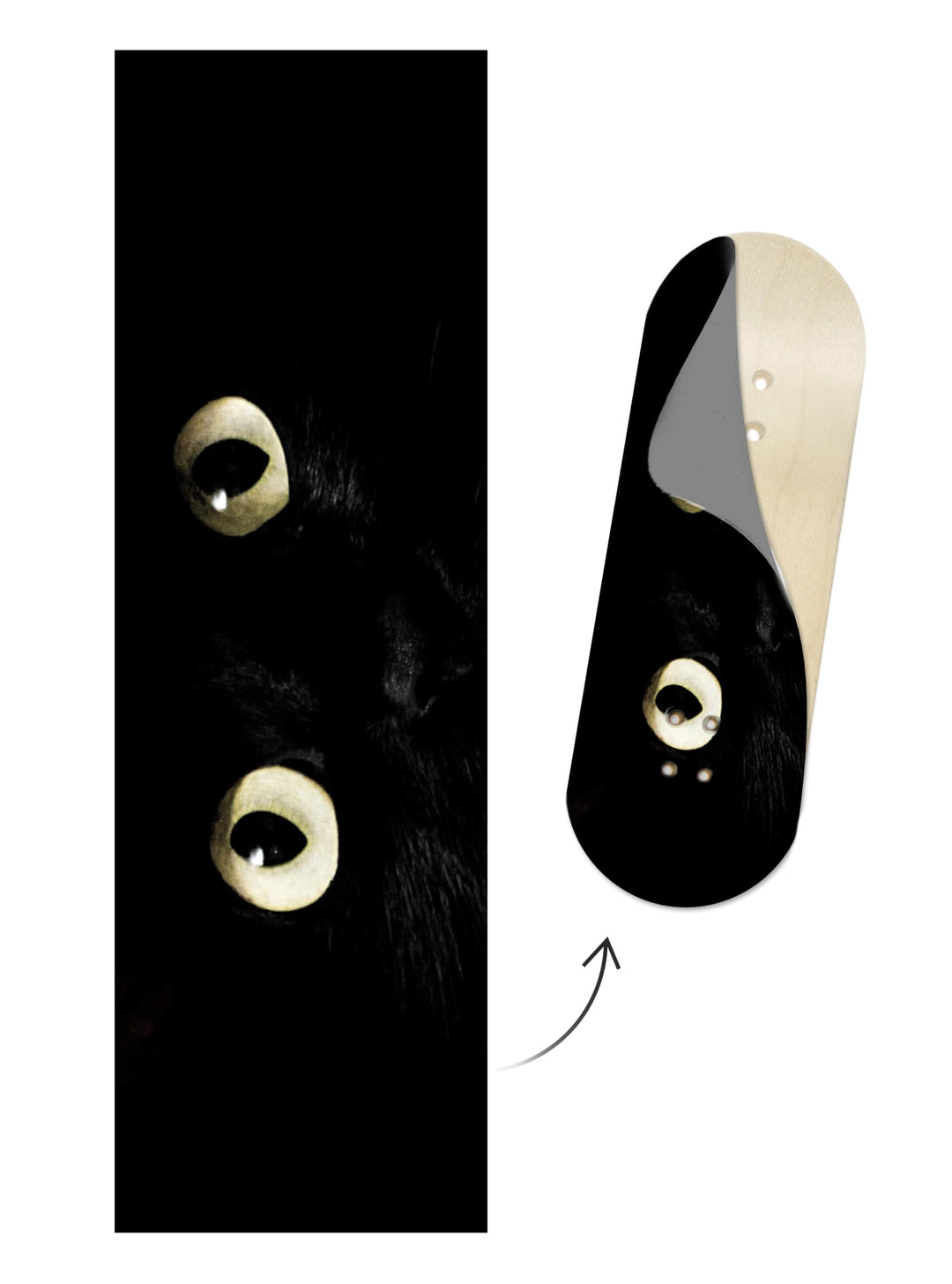 Teak Fingerboard Deck Graphic Wrap - Midnight Stare 35x110mm