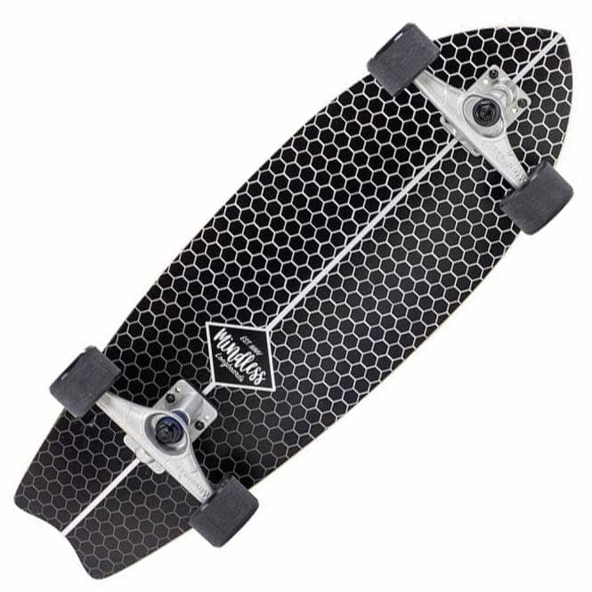 Mindless Surf Skate Fish Tail Surfskate Complete - Black 29.5"