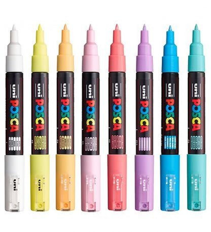 POSCA PC-1M Paint Marker Set 0.7mm [8C] Soft Colors