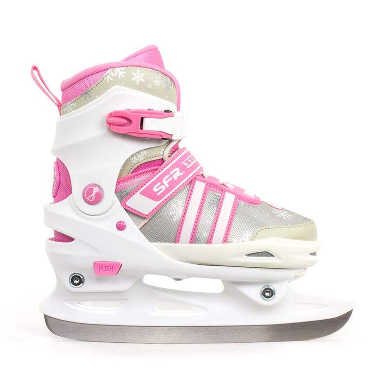 SFR Nova Adjustable Ice Skates - White/Pink