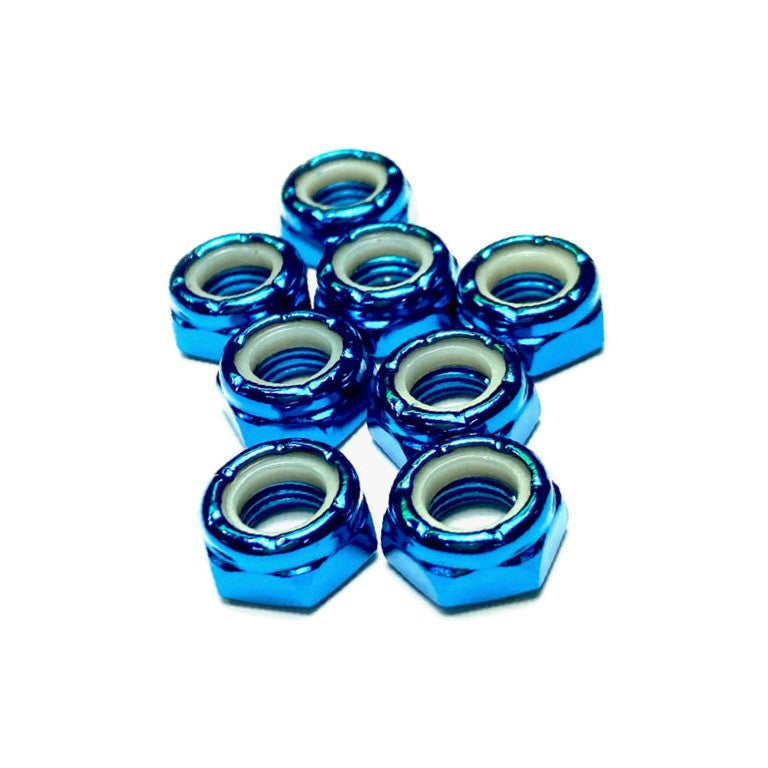 Rollerstuff Bling T'ings Metallic Axle Nuts - Blue [set/8]