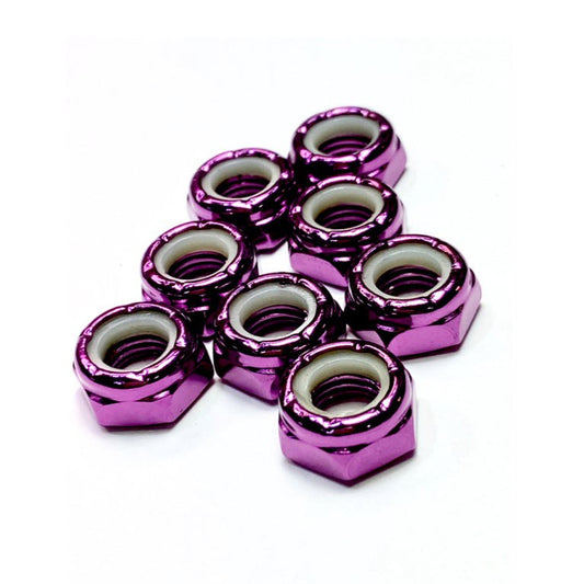 Rollerstuff Bling T'ings Metallic Axle Nuts - Purple [set/8]