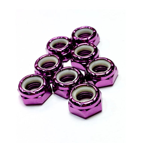 Rollerstuff BLING T'INGS METALLIC Axle Nuts - Purple [set/8]