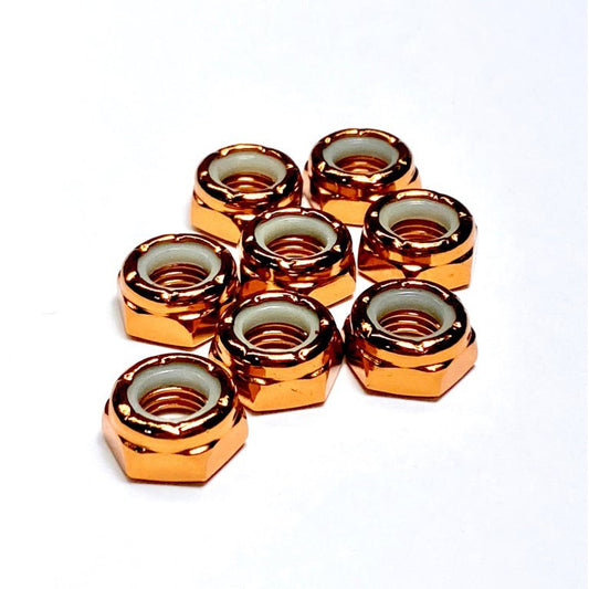 Rollerstuff Bling T'ings Metallic Axle Nuts - Orange [set/8]