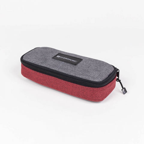HydroPonic READING Pencil Pouch - Grey / Dark Red