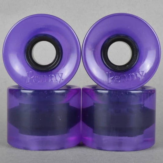 Penny Transparent Longboard Wheels - Purple 59mm 83A