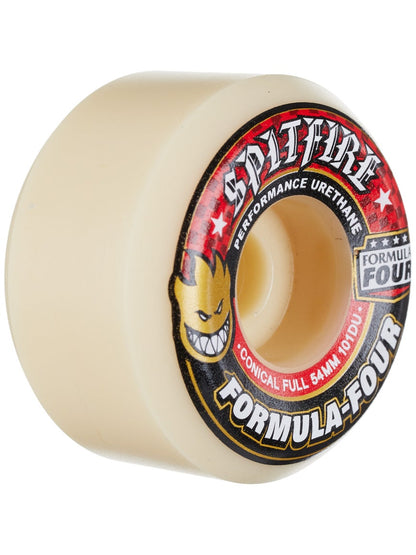Spitfire F4 Conical Full Skateboard Wheels - Red 101A [set/4]