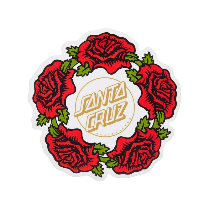 Santa Cruz Dressen Rose Ring Red Sticker 4x4"