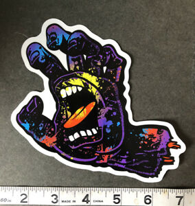 Santa Cruz Hand Splatter Multi Sticker 4.76x6.125"