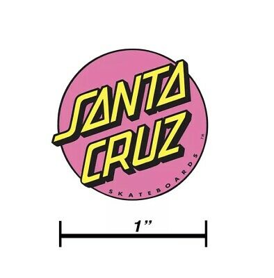 Santa Cruz Other Dot Clear Sticker - Pink 1x1"