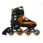 SFR PIXEL Adjustable Inline Skates - Green/Orange