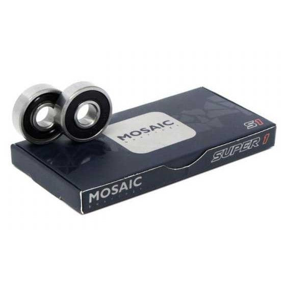 Mosaic Super-1 Bearings ABEC-7 Silver/Black [set/8]