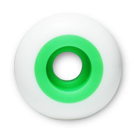Steadfast Two-Tone Skateboard Wheels - White/Green 51mm 99A [set/4]
