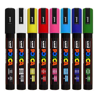 POSCA PC-5M Paint Marker Set 1.8-2.5mm [8C]