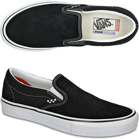 Vans Skate Slip-On Shoes - Black/White