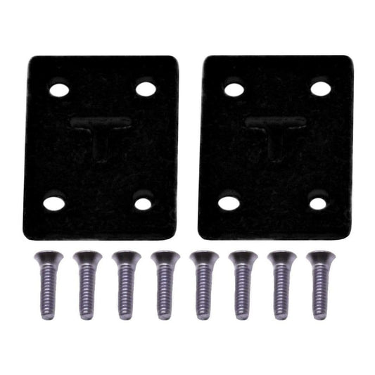 Teak Fingerboard Riser Pad Kit - Midnight Black [+ 8 long screws]