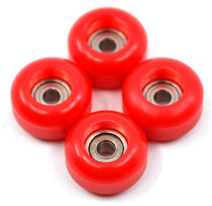 Teak Fingerboard CNC PU Bearing Wheels - Red - LocoSonix